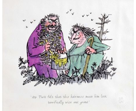 Quentin Blake (British, b.1932). Limited edition print 'Mr Twit felt that his hairiness made him look terrifically wise and g