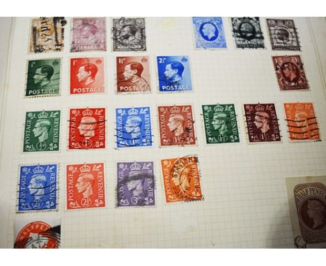 Stamps:  An album of British and Commonwealth stamps and an album of European stamps, together with a pair of stamp tweezers.