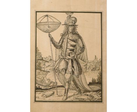 MANNER OF NICOLAS de LARMESSIN II (1634-1694) 'Les Costumes Grotesques Et Les Metiers' a suite of eight drawings, each showin