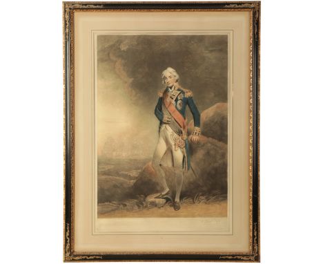 AFTER JOHN HOPPNER (1758-1810) Horatio, First Viscount Nelson (1758-1805) a portrait engraving, signed, signed A. Stewart Wri