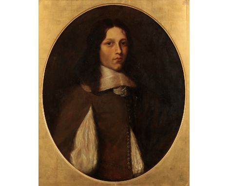 AFTER ABRAHAM RAGUINEAU (1623-c.1681) 'Portrait of a Young Man in Grey' inscribed to the reverse "copied by Muriel C. Hartird