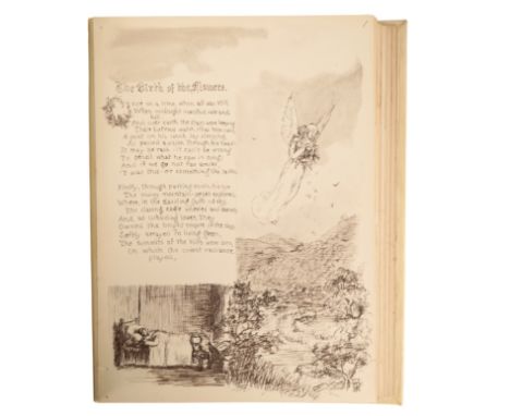 A HANDWRITTEN AND ILLUSTRATED VOLUME 'LEGENDS OF FLOWERS' arranged and illustrated by Alice M. Turner, with poetic and inform