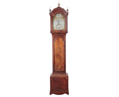 A GEORGE III MAHOGANY LONGCASE CLOCK BY JOHN MYERS, LONDON late 18th century, with an eight day, two-train five pillar moveme