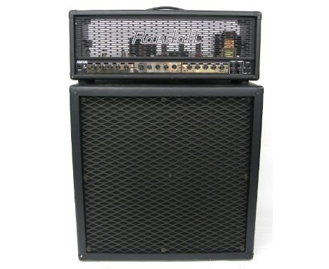 Randall RM100 ME guitar amplifier head, missing back cover; together with a Randall R412XLT100 4 x 12 speaker cabinet (2)