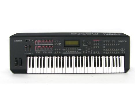 Yamaha Mox 6 music production synthesiser keyboard, with owners manual and stand (missing power supply)