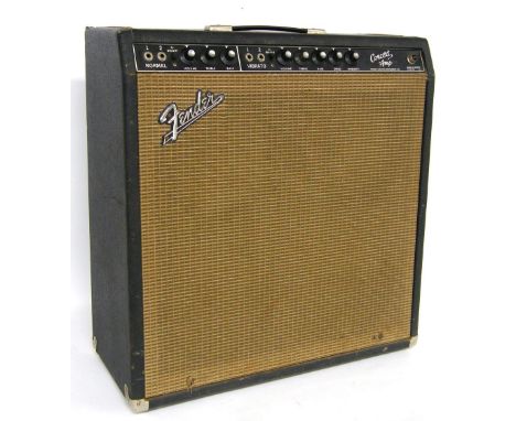 1964 Fender Concert Amp guitar amplifier, made in USA, chassis no. A04779, tube chart no. NG, Vibrato requires attention