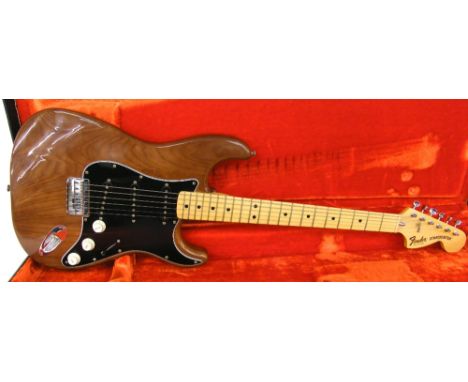 1976 Fender Stratocaster Hardtail electric guitar, made in USA, ser. no. 76xxx35; Finish: mocha with a blemish to the back tr