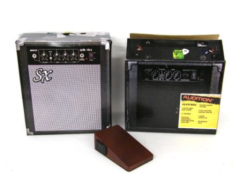 Peavey Audition amplifier, boxed; together with an SX amplifier, boxed and an SX stompbox, boxed (3)