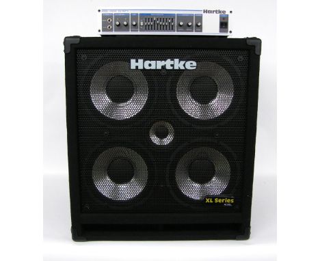 Hartke HA2500 bass amplifier head; together with a Hartke XL Series 4.5XL speaker cabinet (2)
