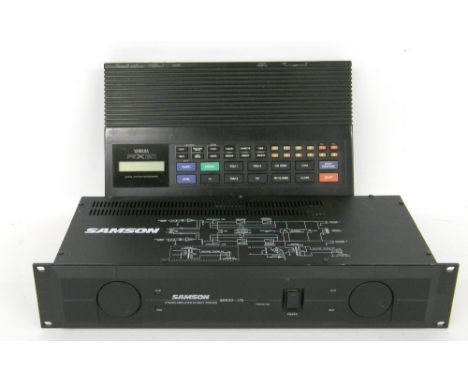 Samson Servo-170 studio amplifiers, with instruction manual; together with a Yamaha RX21 digital rhythm programmer unit (2)