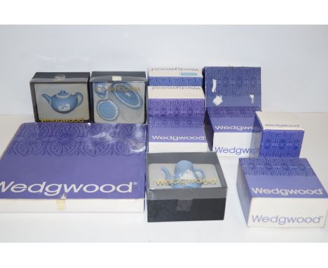 A very large collection of Wedgewood Jasperware pottery all boxed