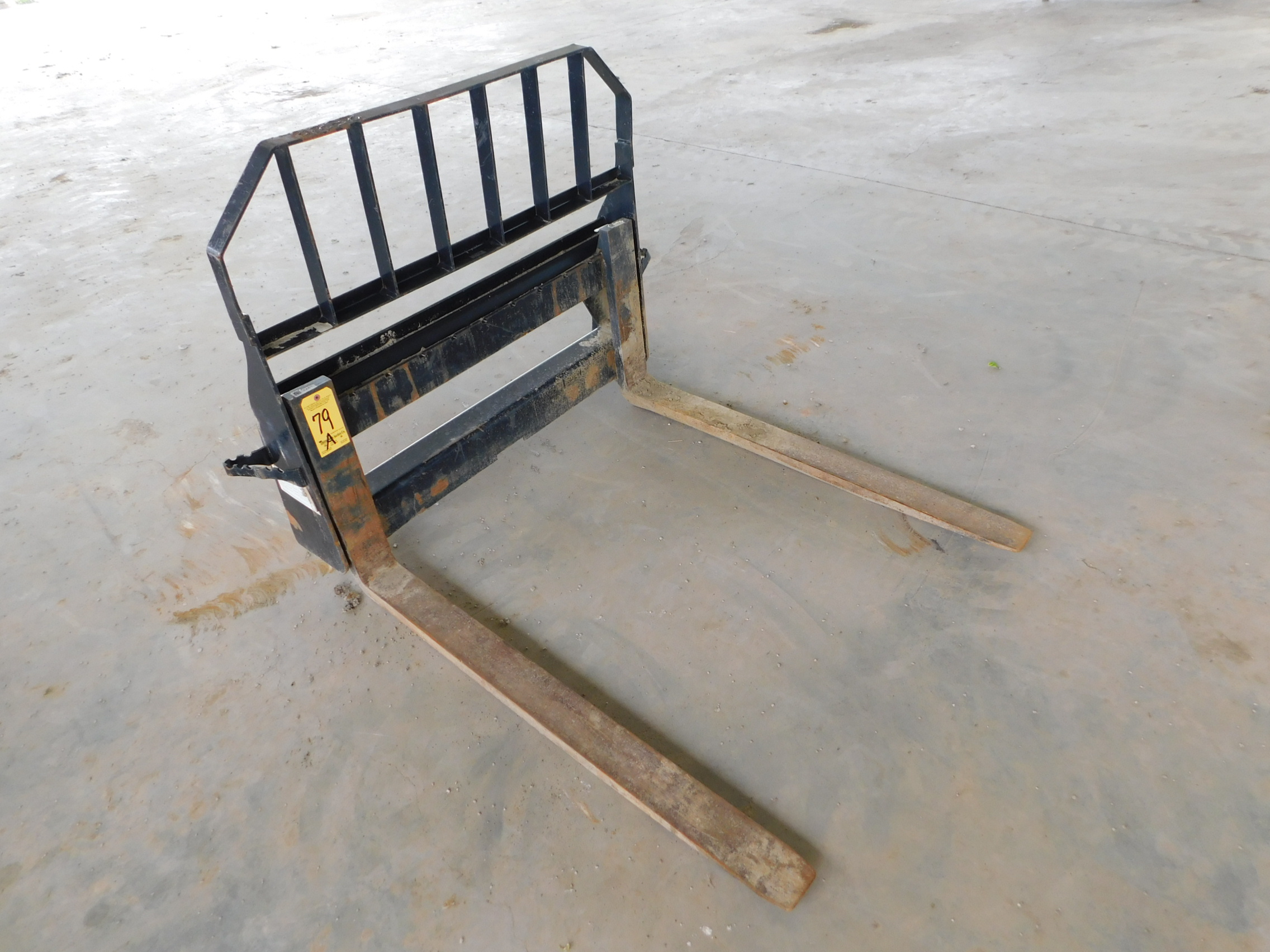 Set Of Skid Steer Forks, 4'