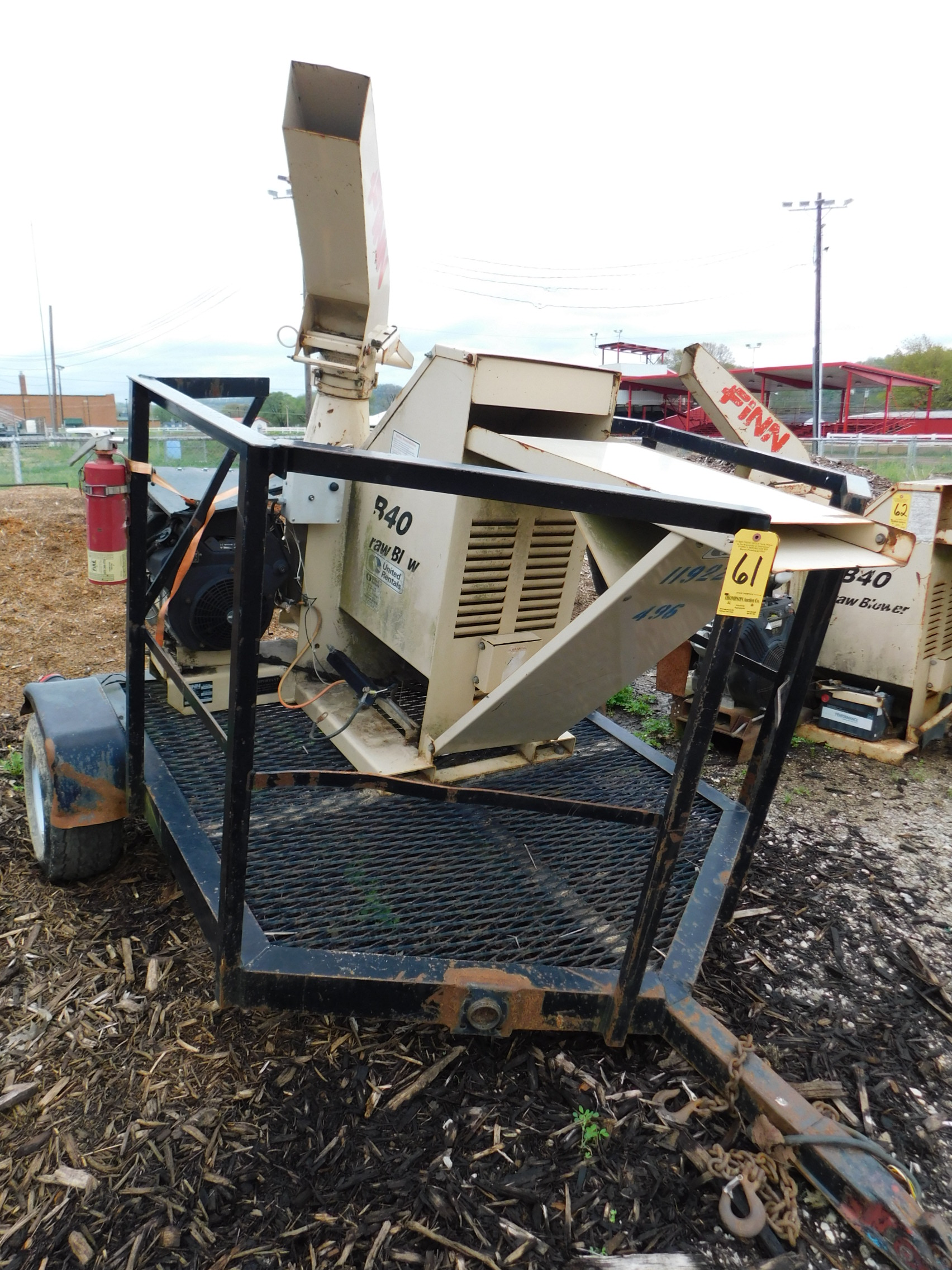 Finn B40 Straw Blower, SN SB1820, Kohler Gas Engine, Mounted on Single