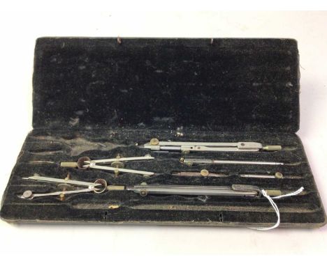 VINTAGE ARMY & NAVY LEATHER FLY WALLET, containing twenty two salmon flies, also a Victorian horn snuff box and a part set of
