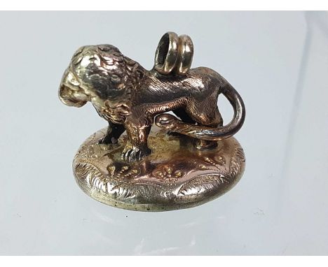 GOLD CAMEO RING, along with a fob, earrings and pendantUnable to locate hallmarks on yellow metal fob