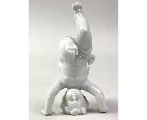 CERAMIC FIGURE OF A CHERUB, ALONG WITH OTHER FIGURES including other cherubs and a seated figure of a girlQty: 6