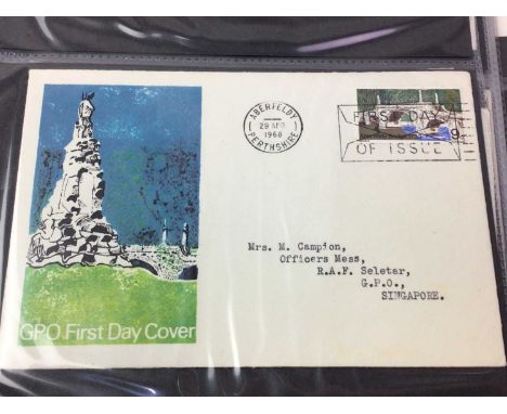 GROUP OF FIRST DAY COVERS, including Isle of Man examplesQty: 10 albums