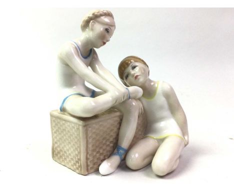 GROUP OF ROYAL DOULTON FIGURES, AND OTHER CERAMICS  including Ballet Class HN 3134, model of a dog, Bunnykins figure of Willi