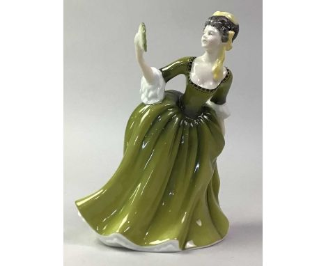 GROUP OF CERAMIC FIGURES, including Royal Doulton Simone HN 2378, a Lladro figure of a lady feeding geese and other ceramicsQ