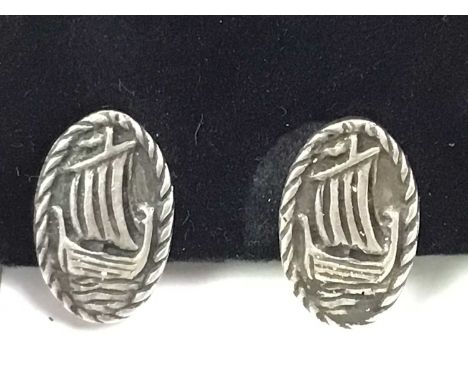 PAIR OF CAST EARRINGS, IAN MCCORMICK OF IONA also a pair of blue enamel maple leaf earringsQty: 4