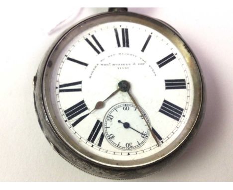 LATE VICTORIAN SILVER CASED POCKET WATCH, THOMAS RUSSELL AND SON 71521 the case hallmarked Chester 1896