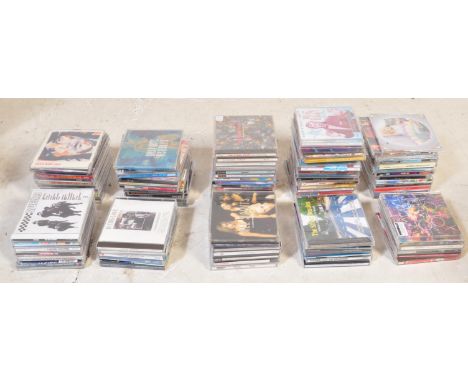 A large collection of vintage 20th century compact discs cds to include The Darkness, Limp Bizket, Ice Cube, Reservoir Dogs, 