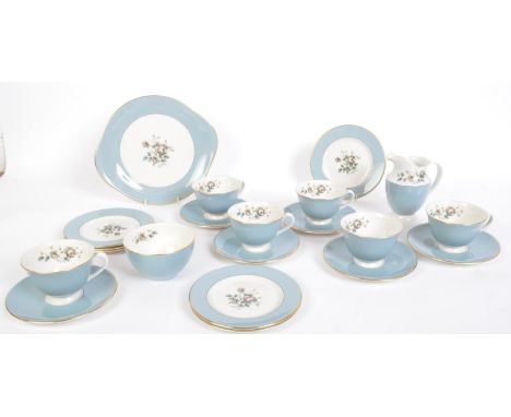 A vintage 20th century circa 1960s Royal Doulton Rose Elegans T.C. 1010 tea service to include six cups, saucers &amp; plates