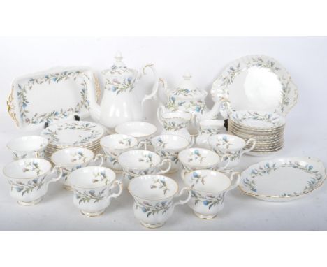 A collection of vintage 20th century Royal Albert Brigadoon china. The tea service having polychrome floral decoration throug
