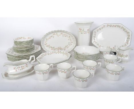 Johnson Brothers - Eternal Beau - A Sarina Mascheroni design. A 20th Century dinner / tea service / set. Comprising of; flute