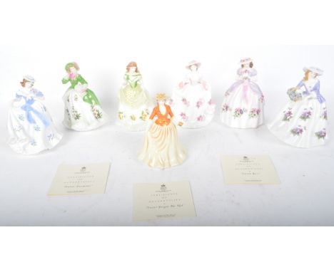 A collection of Royal Worcester fine bone china limited edition ladies / women figurines. Comprising of sweet anemone, sweet 