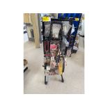 Rolling Shelf w/ Air Hose, Tire Gauges, Filters
