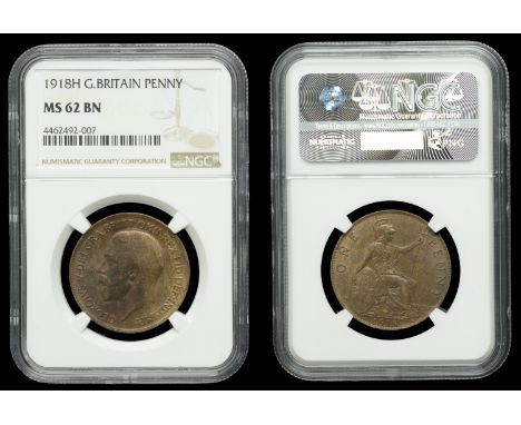 George V (1910-1936), Penny, 1918h (F 183; BMC 2253; S 4052). Light rubbing to high points on obverse, otherwise about extrem