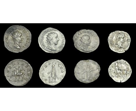 Roman Imperial Coinage, Gordian III, Antoninianus, Rome, 240, rev. Emperor standing left, holding patera, altar by feet, 4.32