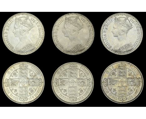 Victoria (1837-1901), Florins (3), 1881, 1883, 1885 (ESC 2902, 2905, 2908; S 3900) [3]. Good very fine and better, but first 