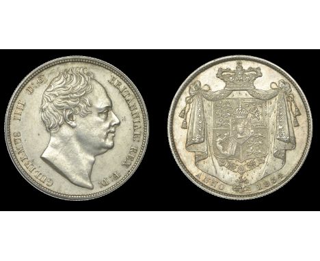 William IV (1830-1837), Halfcrown, 1834, w.w. in script (ESC 2478; S 3834A). Light surface marks, otherwise about extremely f