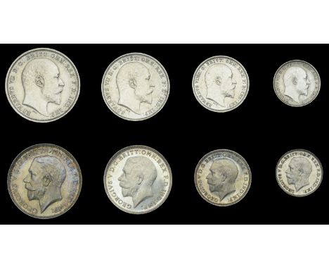 Edward VII (1901-1910), Maundy set, 1902 (ESC 3607; S 3985); George V, Maundy set, 1923 (ESC 3983; S 4027) [8]. Generally ext