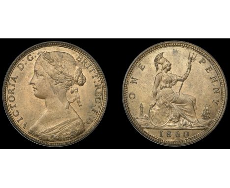 Victoria (1837-1901), Penny, 1860, dies Dd (F 10; BMC 1629; S 3954). Good extremely fine, full original colour, some light la