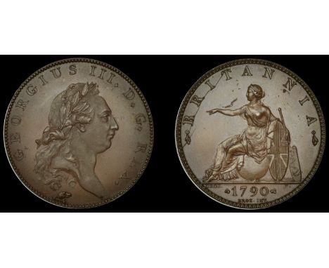 George III (1760-1820), Pre-1816 issues, Restrike Pattern Halfpenny, 1790, by W.J. Taylor from dies by J.-P. Droz, in bronzed