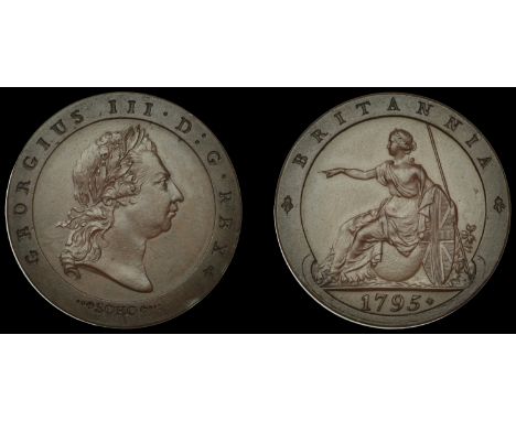 George III (1760-1820), Pre-1816 issues, Restrike Pattern Halfpenny, 1795, by W.J. Taylor from dies by J.-P. Droz, in bronzed