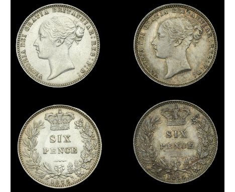 Victoria (1837-1901), Sixpences (2), both 1875, dies 5 and 71 (ESC 3230; S 3910) [2]. Extremely fine £150-£200  ---  Provenan