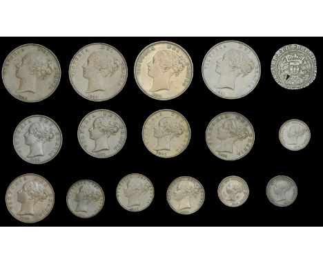 Henry VI, Pinecone-mascle issue, Groat, Calais, 3.46g/2h (N 1461; S 1875); Victoria, Pennies (4), 1851, 1854, 1857, 1858, Hal