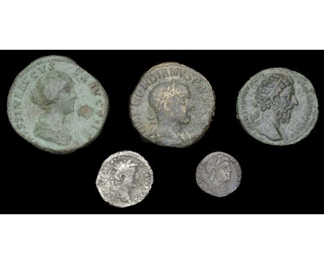 Roman Imperial Coinage, Tiberius, Denarius, Lugdunum, 14-37, rev. Livia seated right on stool, holding sceptre and olive bran