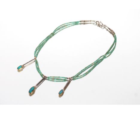 Carol Ann Dickson silver and opal necklace, approximate total weight 14.5rms