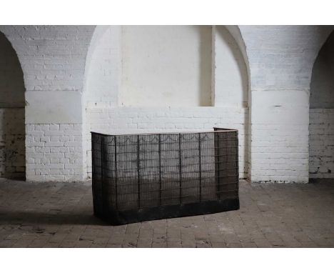 A large brass and iron nursery fireguard, 19th century, of rectangular form,138cm wide46cm deep78cm highCondition ReportPitte