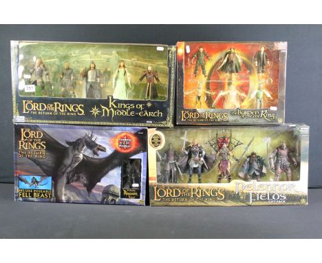 Collection of four boxed Toy Biz The Lord Of The Rings The Return Of The King figure sets to include Deluxe Poseable Fell Bea