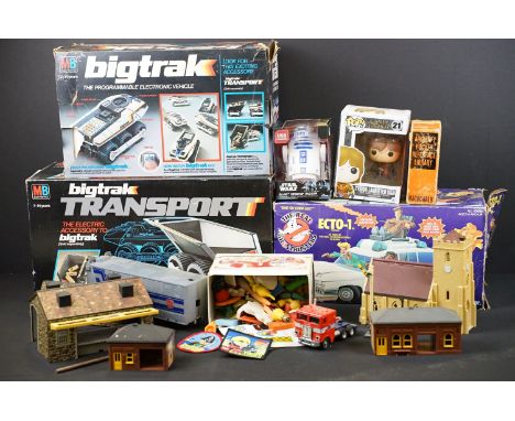 Mixed toys to include Kenner The Real Ghostbusters ECTO-1 vehicle (tatty box, with instructions), Transformers Takara G1 Opti