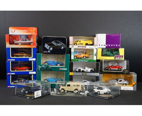 18 Boxed / cased diecast models to include Onyx, Corgi. Lledo Vauxhall, Vitesse, Cararama etc, mainly ex 