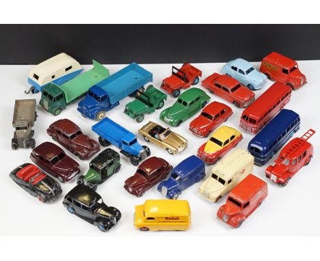 27 Mid 20th C play worn Dinky diecast models to include commercial and road examples featuring 480 Kodak Bedford. 532 Leyland