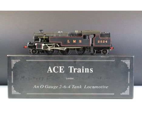 Boxed Ace Trains O Gauge 3 cyl LMS 2524 2-6-4 Tank Locomotive gross lined black 