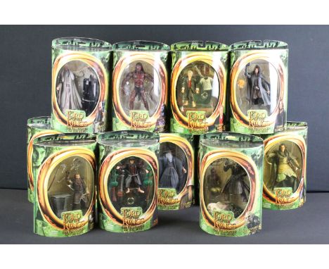 Collection of 12 boxed Toy Biz The Lord Of The Rings The Fellowship Of The Ring figures to include Aragorn, Legolas, Witch Ki